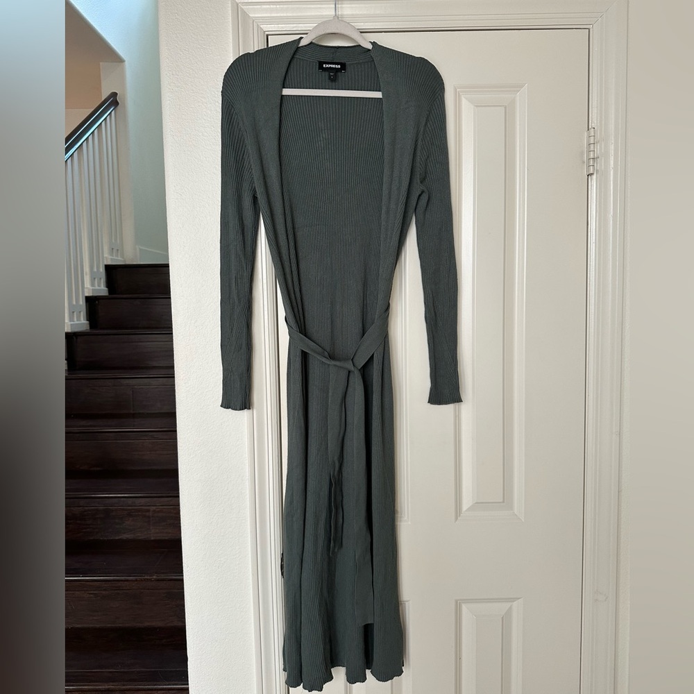 Express Long Open Front Cardigan